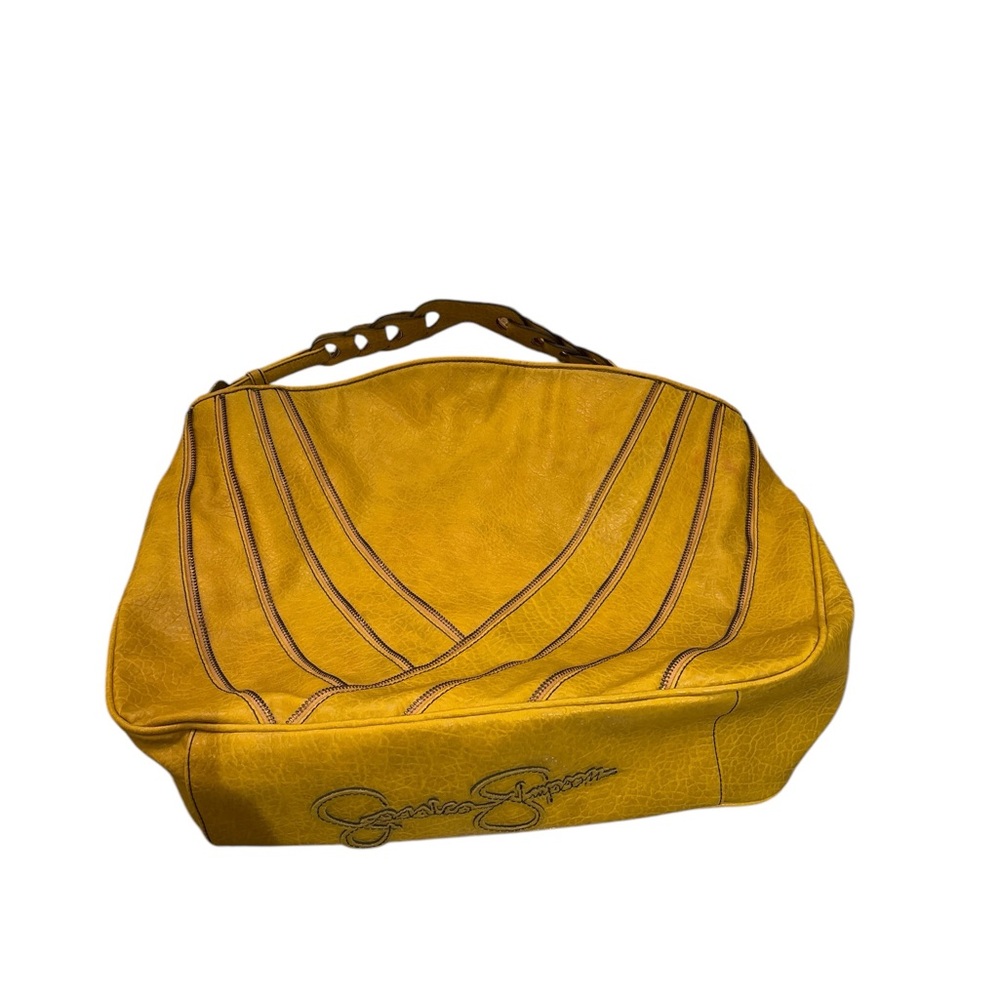 💛💛💛💛Vintage JESSICA SIMPSON Oversized Yellow Retro Shoulder Bag💛💛💛💛